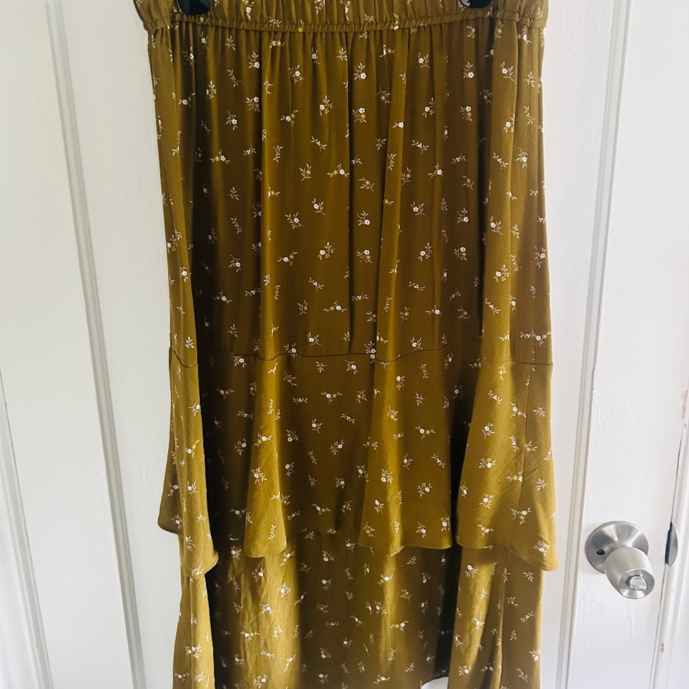 Madewell Floral Tiered Midi Skirt